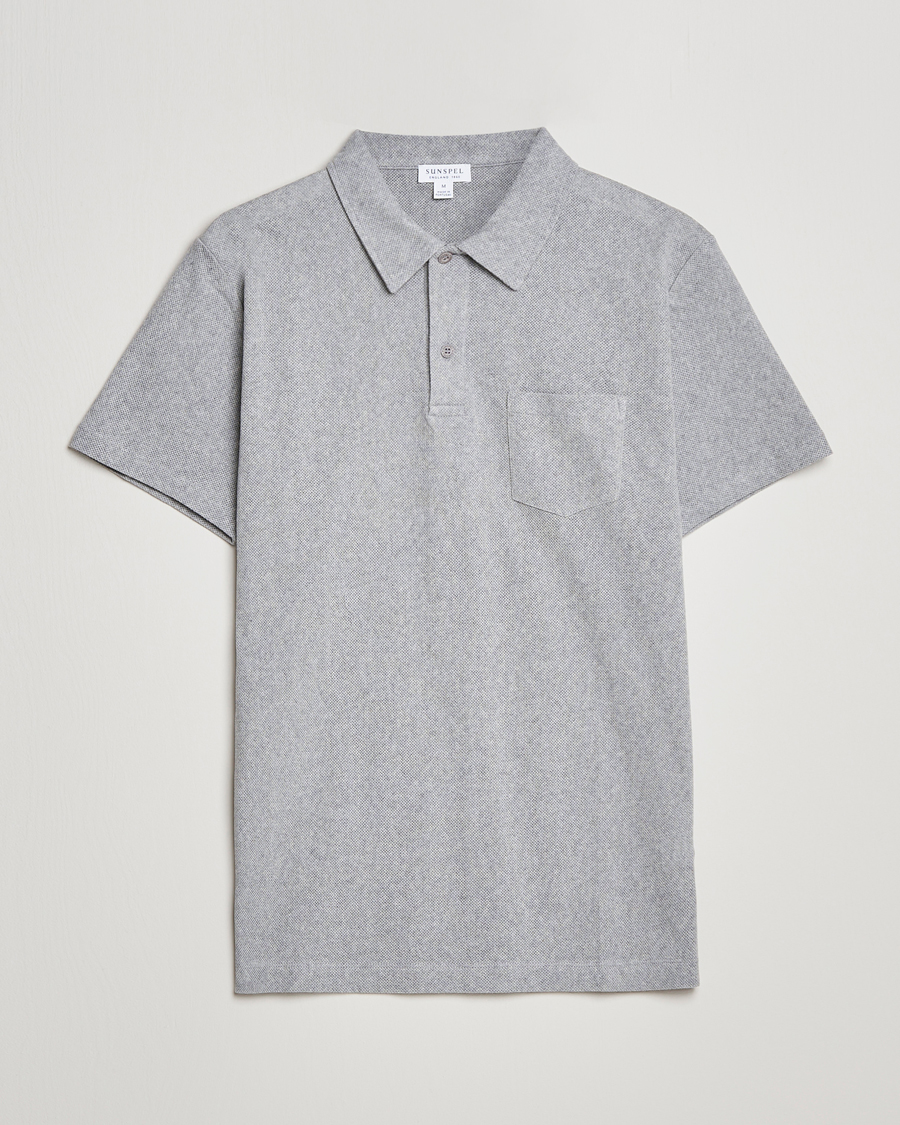 Herren |  | Sunspel | Riviera Polo Shirt Grey Melange