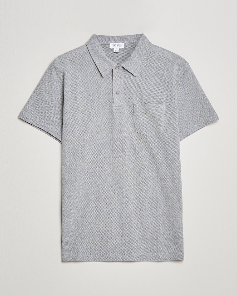 Herren | Poloshirts | Sunspel | Riviera Polo Shirt Grey Melange