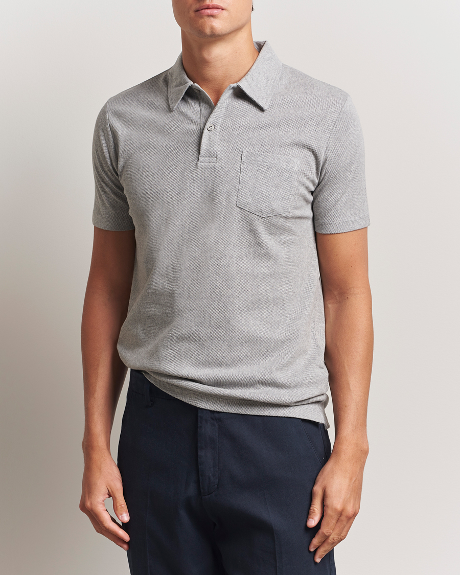 Herren | Poloshirts | Sunspel | Riviera Polo Shirt Grey Melange