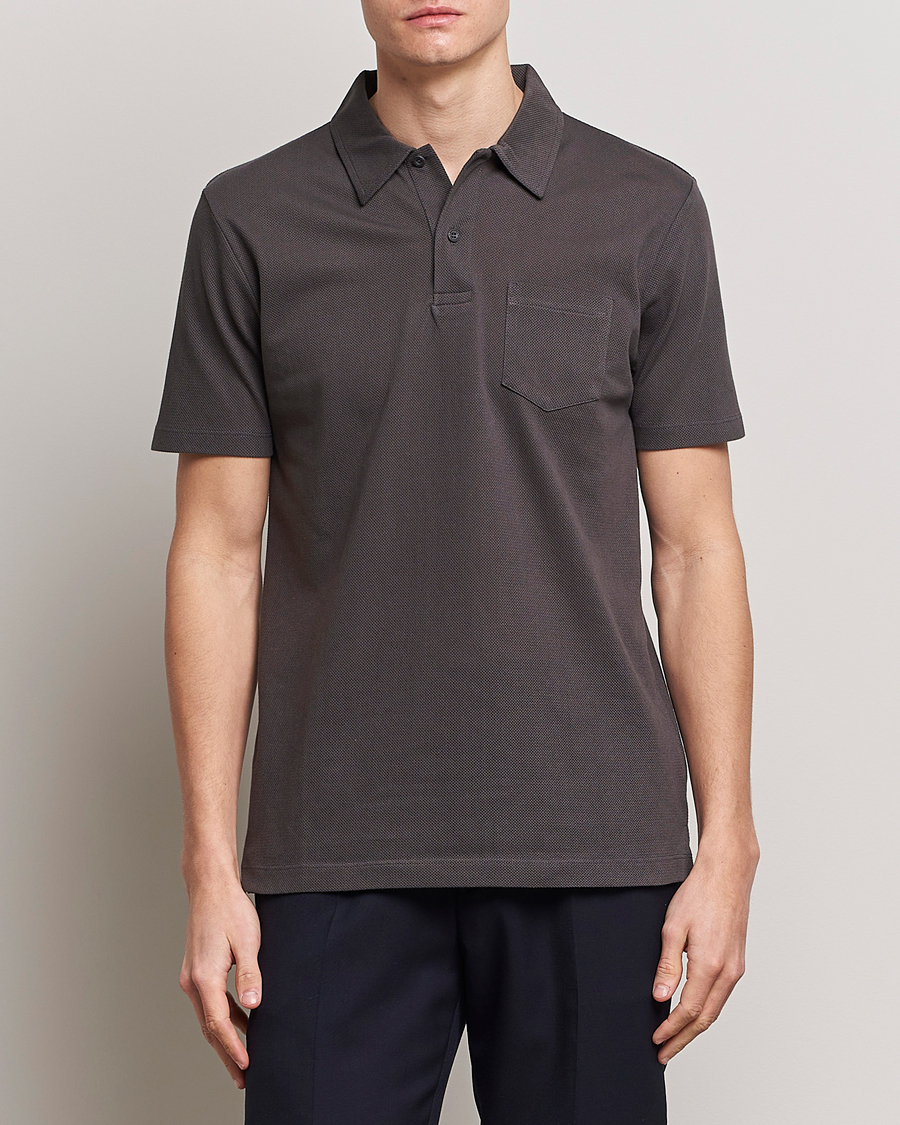 Herren | Poloshirts | Sunspel | Riviera Polo Shirt Charcoal