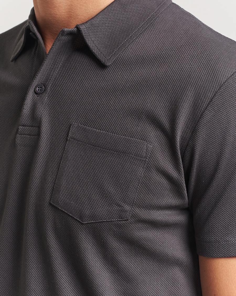 Herren | Poloshirts | Sunspel | Riviera Polo Shirt Charcoal