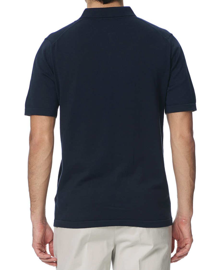 Herren | Hemden | Sunspel | Short Sleeve Sea Island Cotton Shirt Light Navy