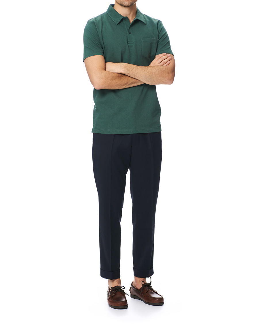 Herren | Poloshirts | Sunspel | Riviera Polo Shirt Racing Green