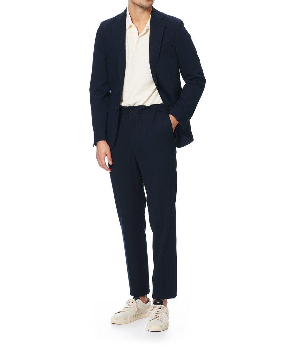 Herren | Zespà ZSP4 HGH Suede Sneakers Off White/Navy | Zespà | ZSP4 HGH Suede Sneakers Off White/Navy