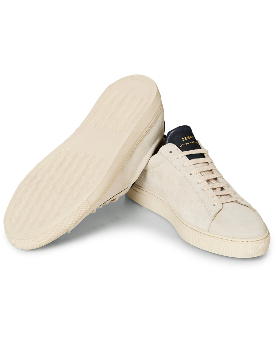 Herren | Zespà ZSP4 HGH Suede Sneakers Off White/Navy | Zespà | ZSP4 HGH Suede Sneakers Off White/Navy