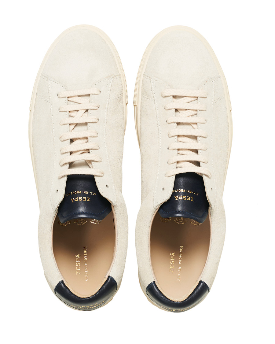 Herren | Zespà ZSP4 HGH Suede Sneakers Off White/Navy | Zespà | ZSP4 HGH Suede Sneakers Off White/Navy