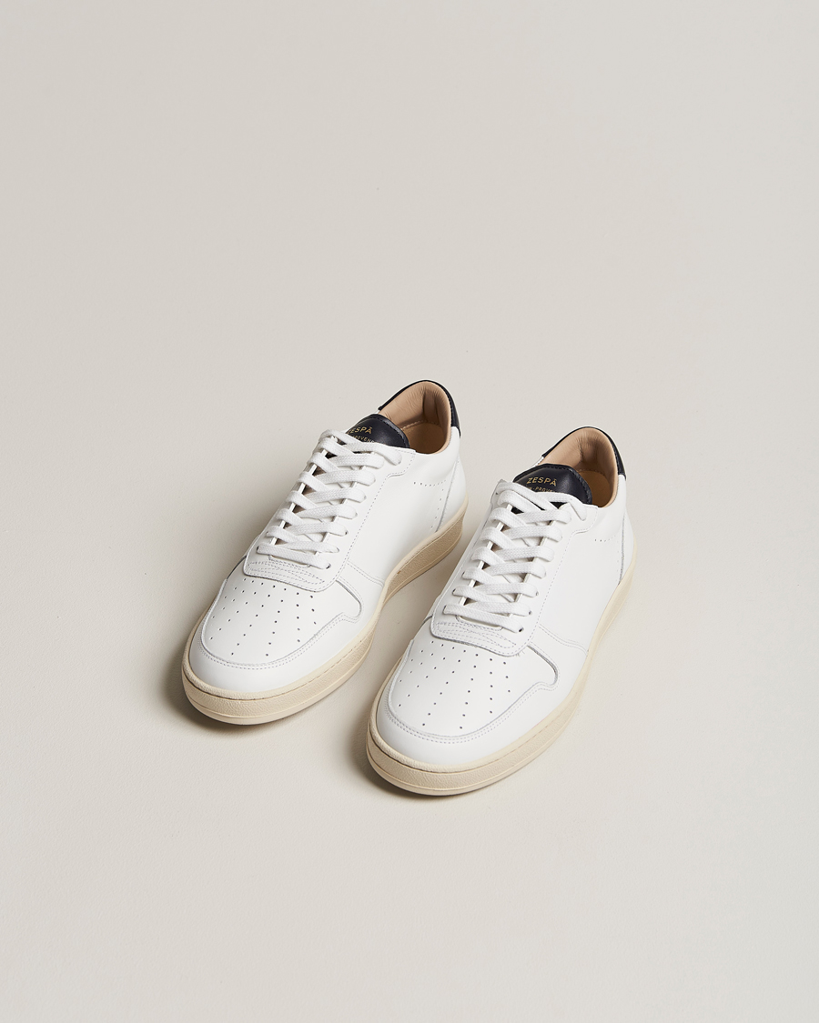 Herren | Sommerschuhe | Zespà | ZSP23 APLA Leather Sneakers White/Navy