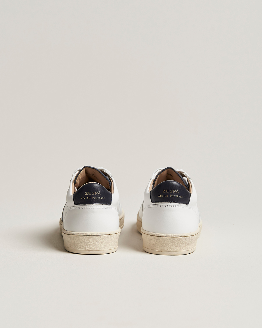 Herren | Zespà ZSP23 APLA Leather Sneakers White/Navy | Zespà | ZSP23 APLA Leather Sneakers White/Navy