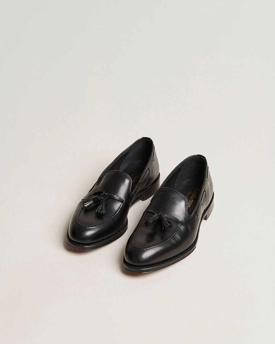 Herren | Handgefertigte Schuhe | Loake 1880 | Russell Tassel Loafer Black Calf