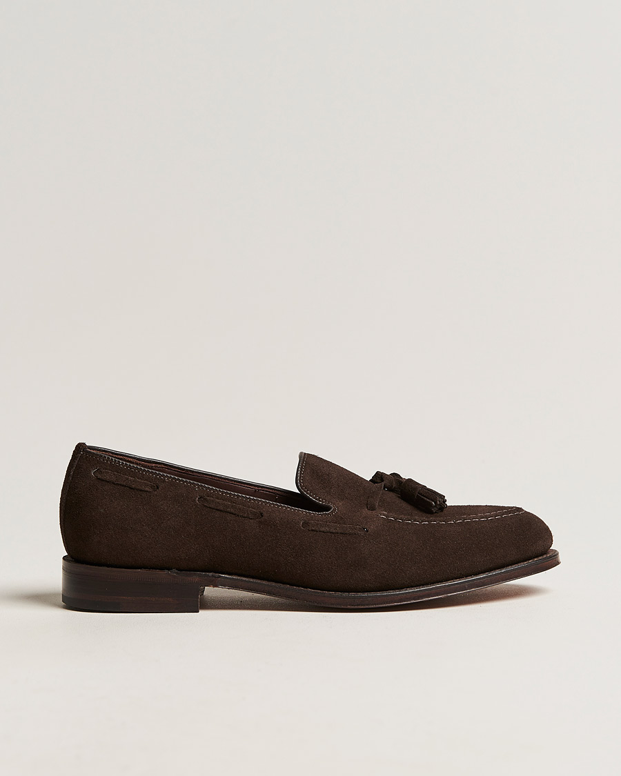 Herren | Loafer | Loake 1880 | Russell Tassel Loafer Chocolate Brown Suede
