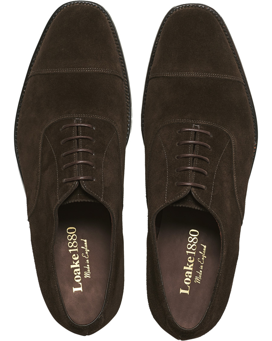 Herren | Loake 1880 Aldwych Oxford Dark Brown Suede | Loake 1880 | Aldwych Oxford Dark Brown Suede