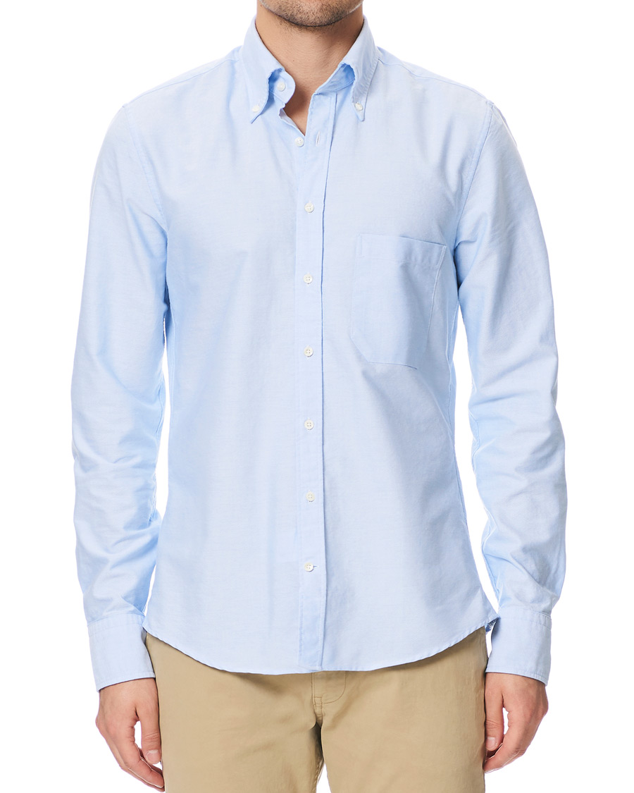 Herren | Hemden | Stenströms | Slimline Oxford Shirt Light Blue