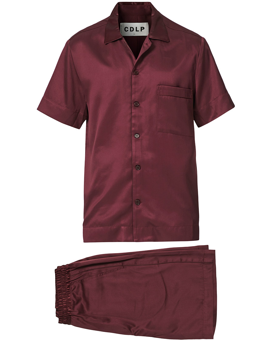 Herren | Pyjama | CDLP | Home Suit Short Sleeve Burgundy