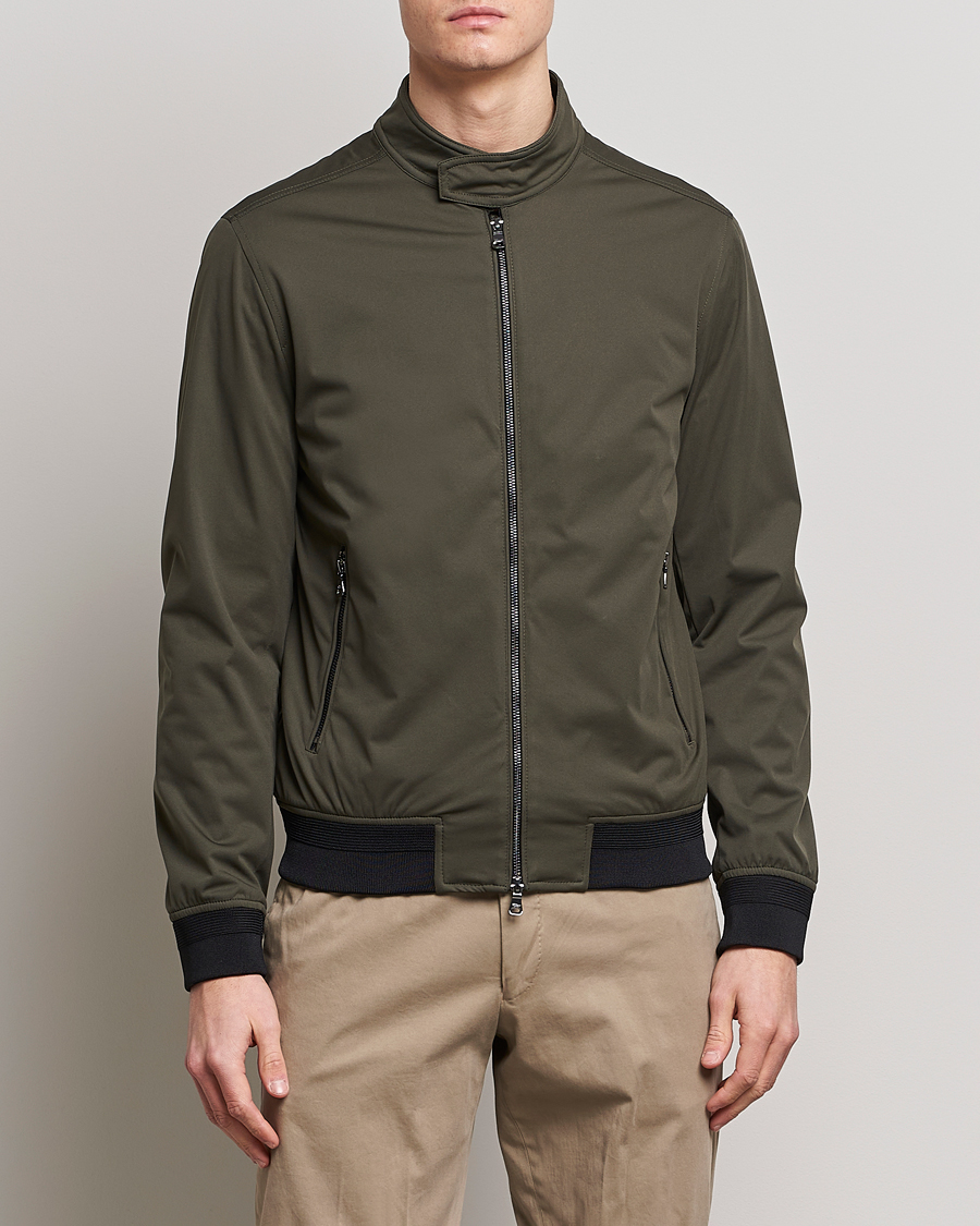 Herren | Business & Beyond | Oscar Jacobson | Harris Harrington Nylon Jacket Green