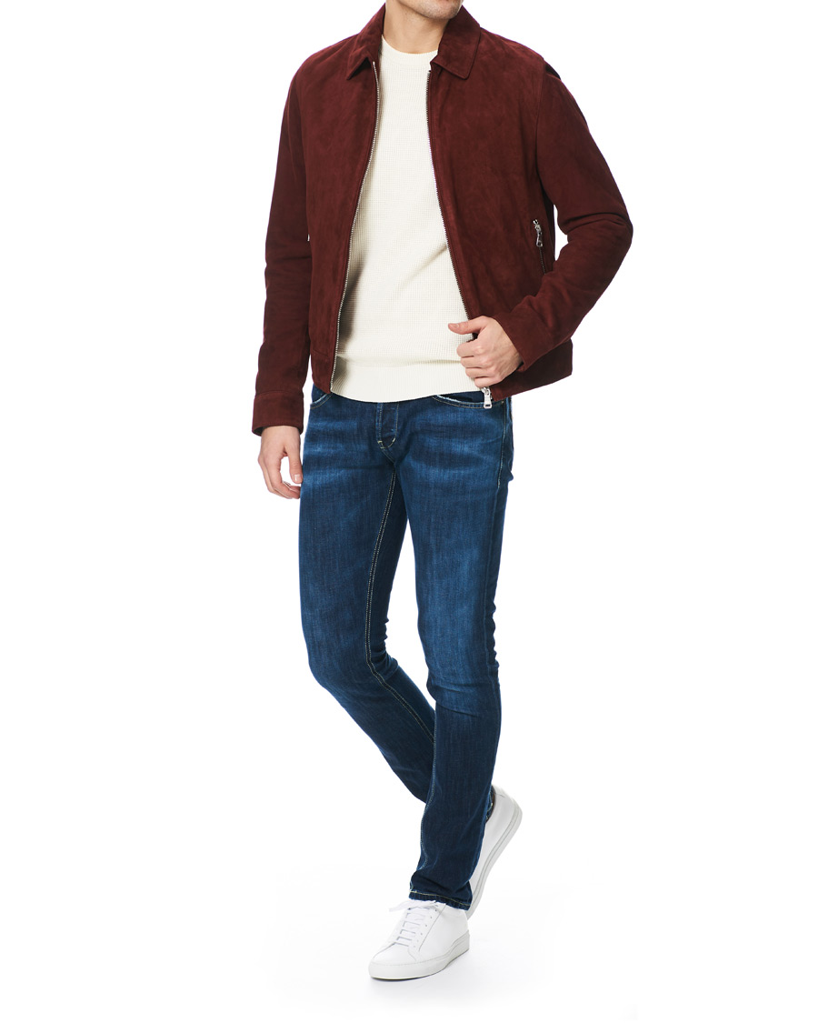 Herren | Jacken | Oscar Jacobson | Logner Suede Jacket Rust Red