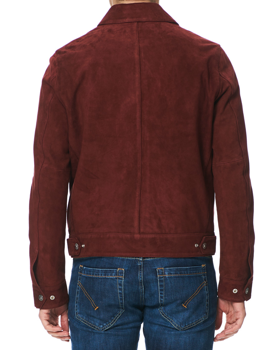 Herren | Jacken | Oscar Jacobson | Logner Suede Jacket Rust Red