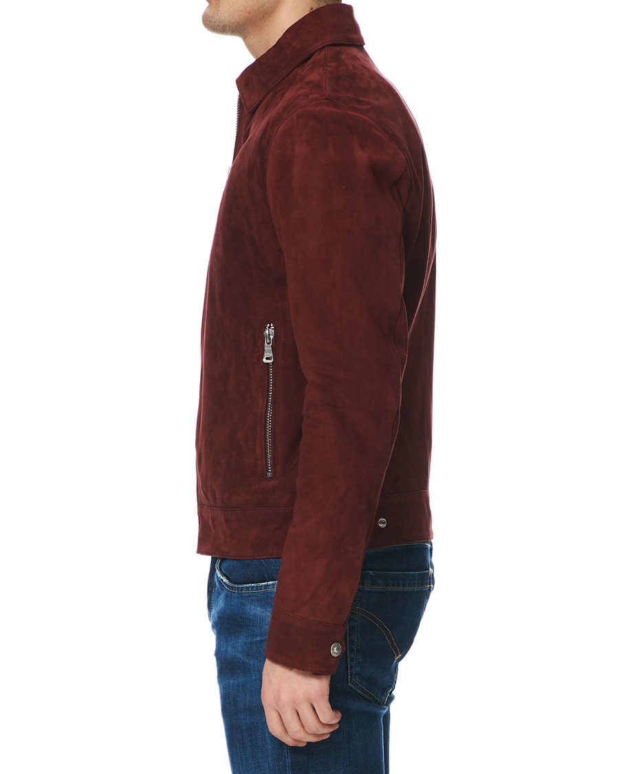 Herren | Jacken | Oscar Jacobson | Logner Suede Jacket Rust Red