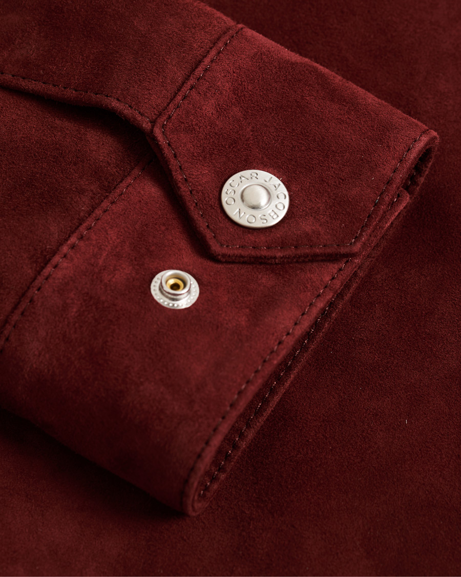 Herren | Jacken | Oscar Jacobson | Logner Suede Jacket Rust Red
