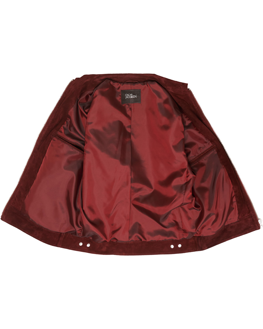 Herren | Jacken | Oscar Jacobson | Logner Suede Jacket Rust Red