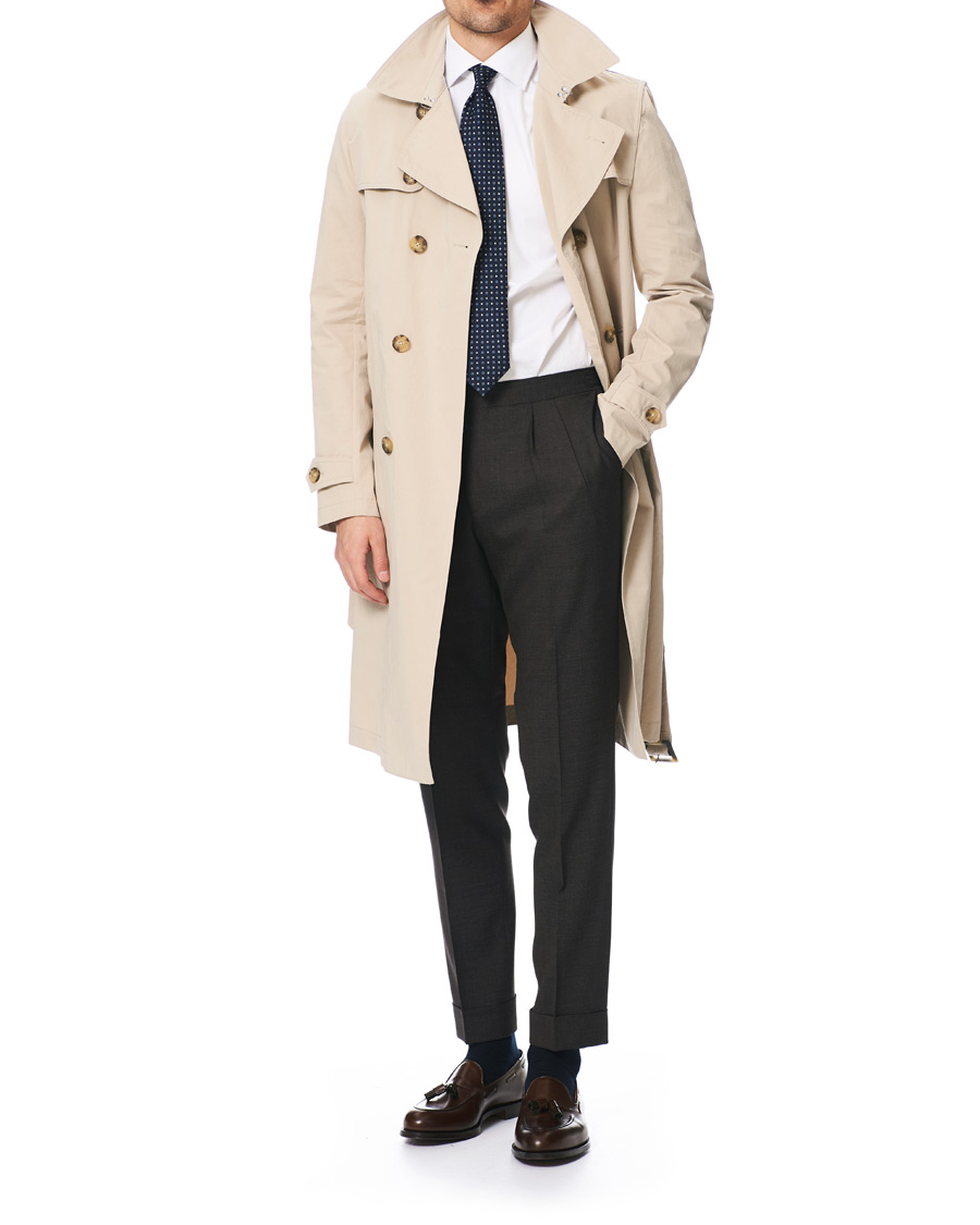 Herren | Jacken | Oscar Jacobson | Reace Double Breasted Trenchcoat Beige