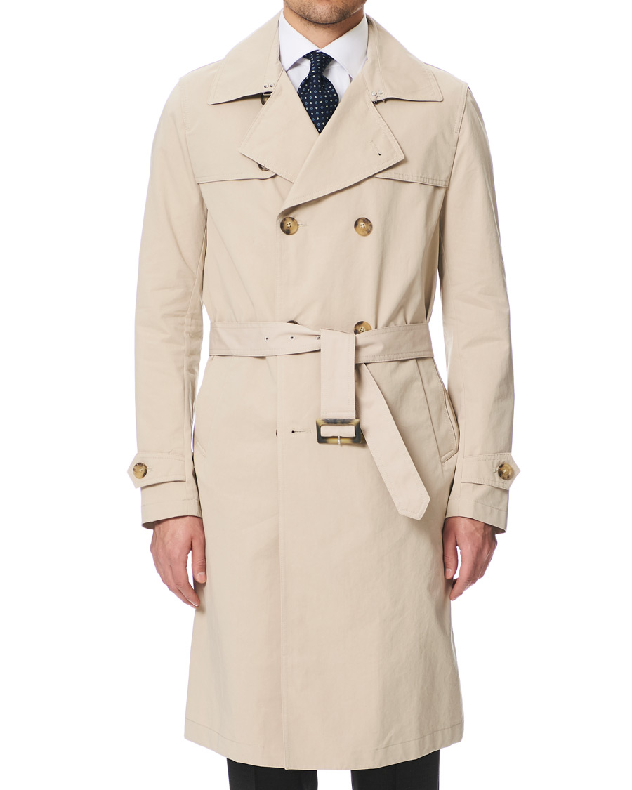 Herren | Jacken | Oscar Jacobson | Reace Double Breasted Trenchcoat Beige