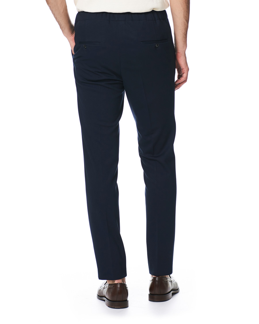 Herren | Hosen | Oscar Jacobson | Neil Jersey Drawstring Trousers Navy