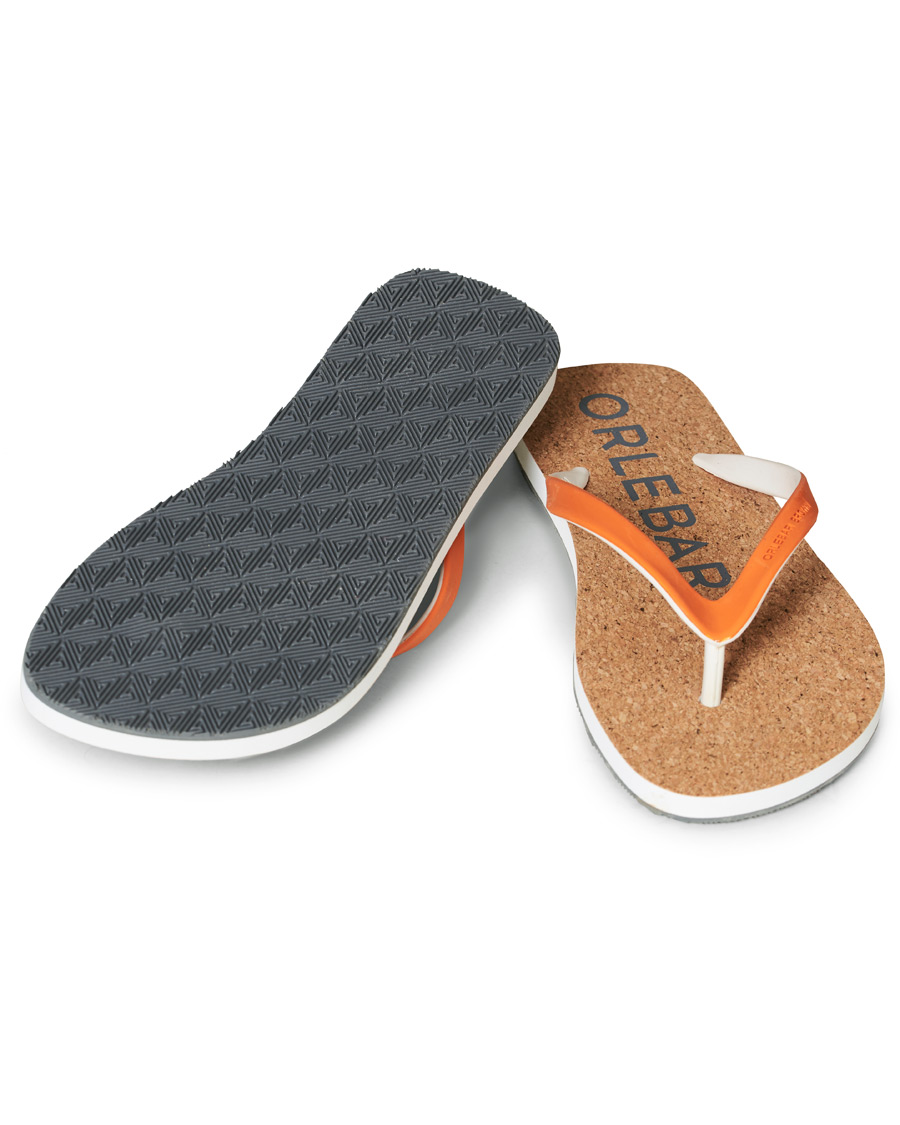 Herren | Orlebar Brown Haston Cork Flip Flops Clementine | Orlebar Brown | Haston Cork Flip Flops Clementine