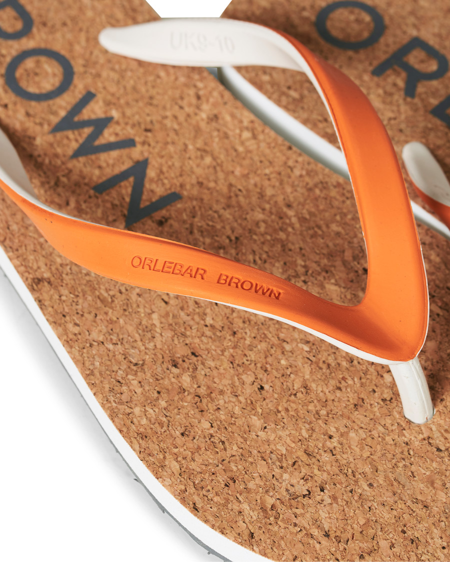 Herren | Orlebar Brown Haston Cork Flip Flops Clementine | Orlebar Brown | Haston Cork Flip Flops Clementine