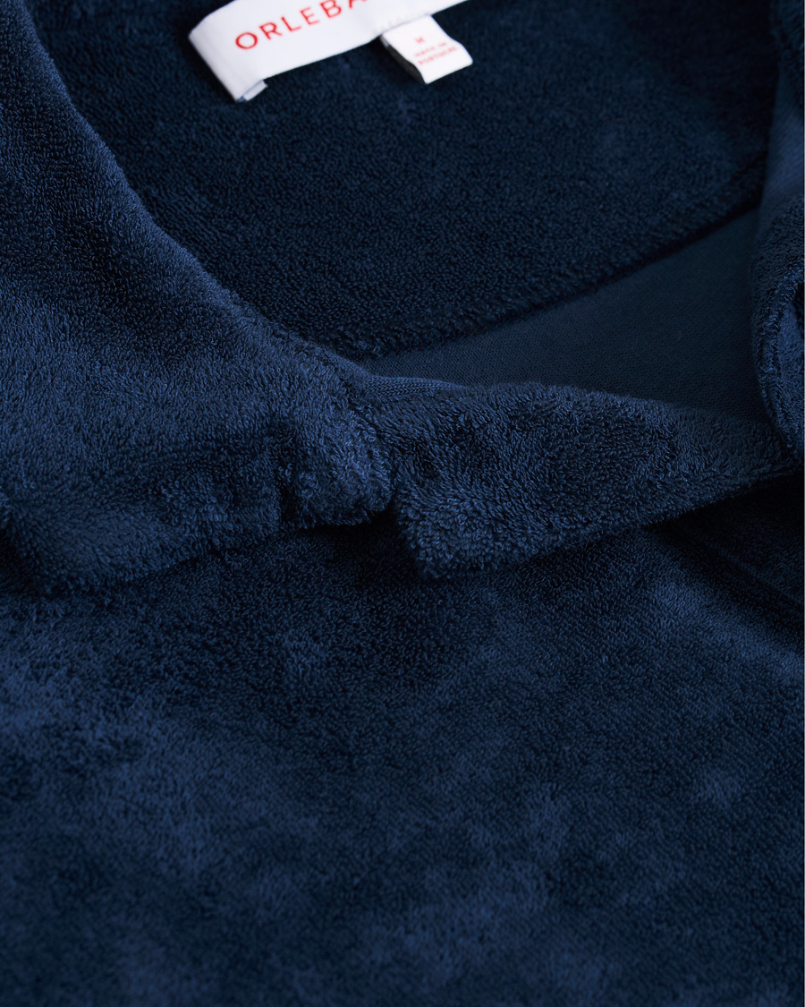 Herren | Pullover | Orlebar Brown | Terry Long Sleeve Polo Navy