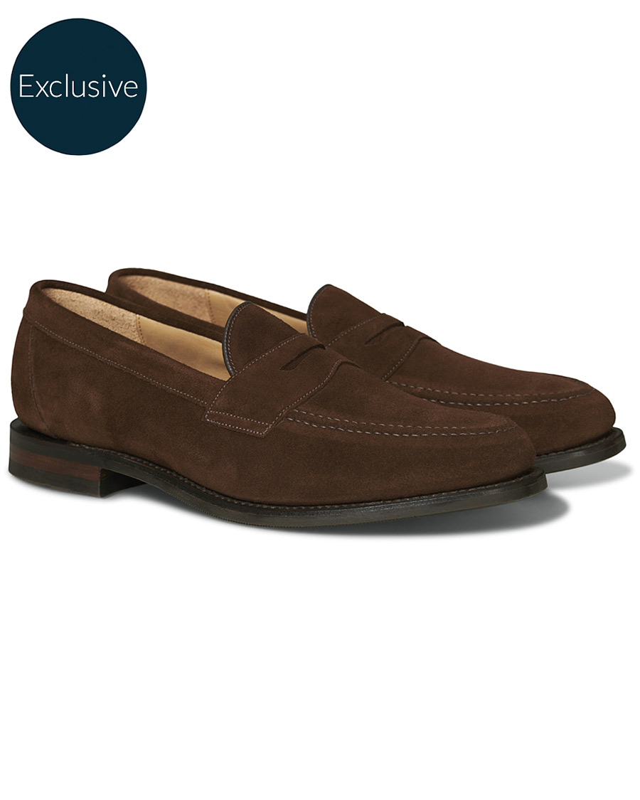 Herren | Loake 1880 Imperial 2 Penny Loafer Brown Suede UK10 - EU44 | Loake 1880 | Imperial 2 Penny Loafer Brown Suede UK10 - EU44