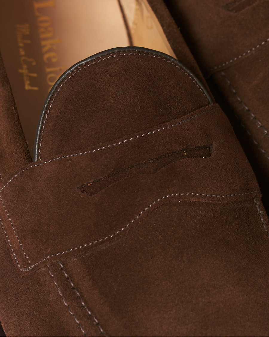 Herren | Loake 1880 Imperial 2 Penny Loafer Brown Suede UK10 - EU44 | Loake 1880 | Imperial 2 Penny Loafer Brown Suede UK10 - EU44