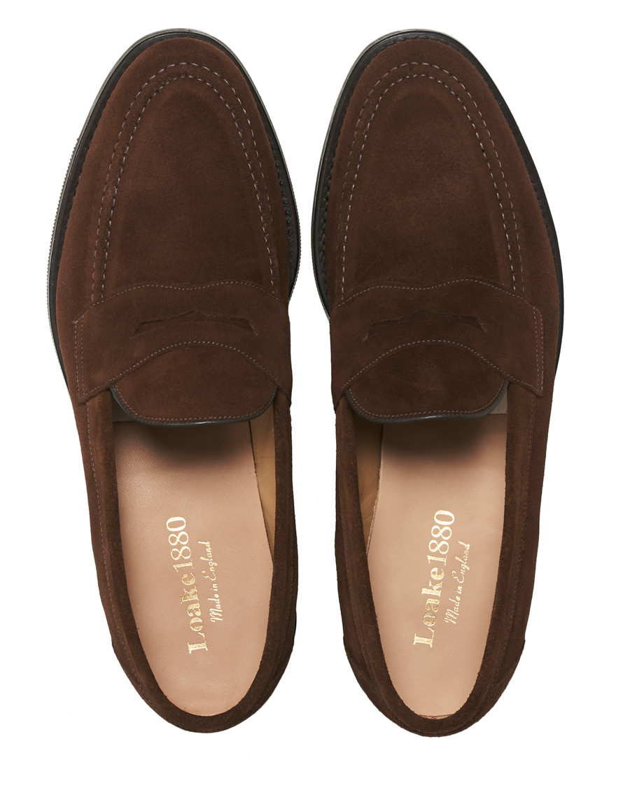 Herren | Loake 1880 Imperial 2 Penny Loafer Brown Suede UK10 - EU44 | Loake 1880 | Imperial 2 Penny Loafer Brown Suede UK10 - EU44
