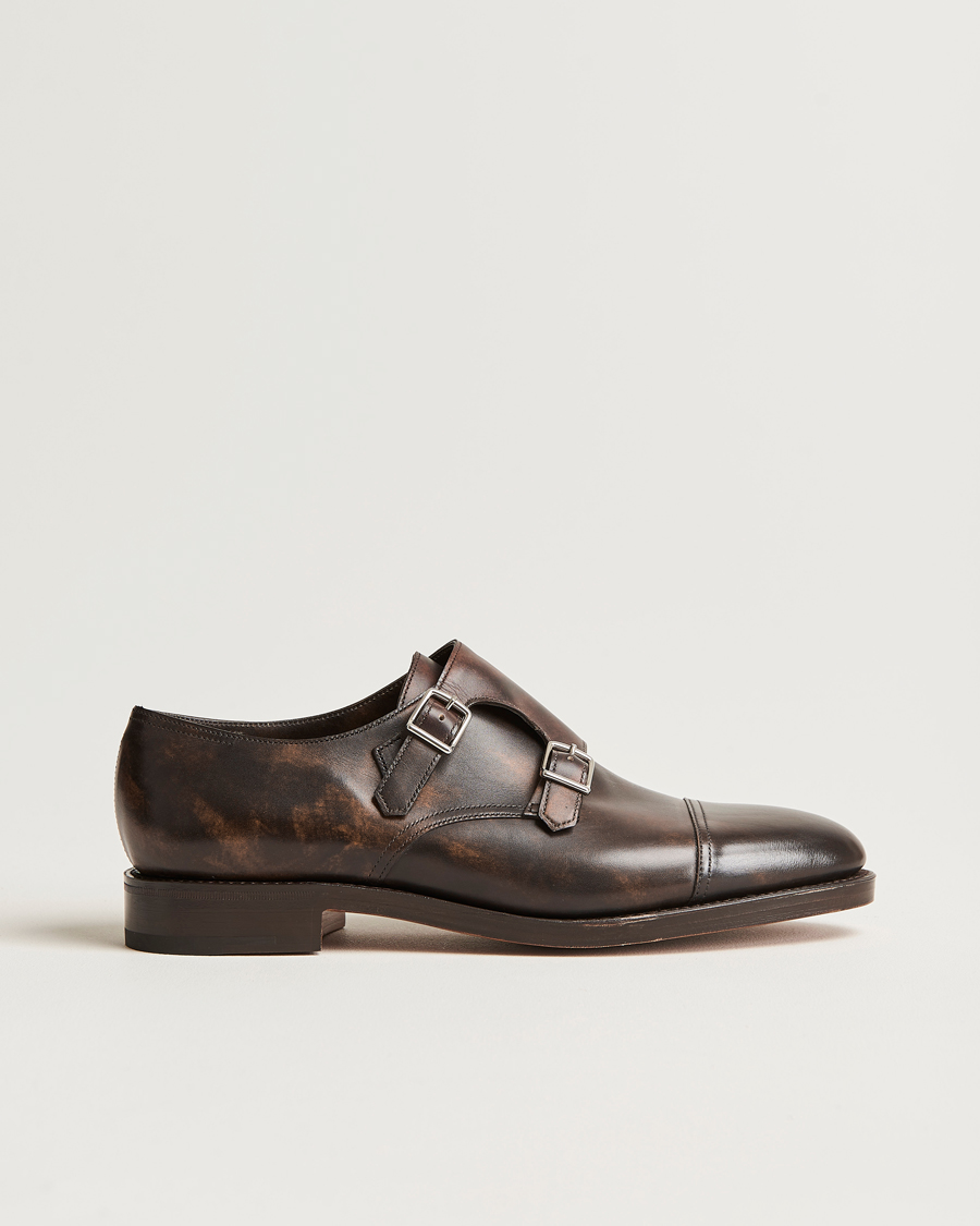 Herren | John Lobb William Double Monkstrap Dark Brown Calf | John Lobb | William Double Monkstrap Dark Brown Calf