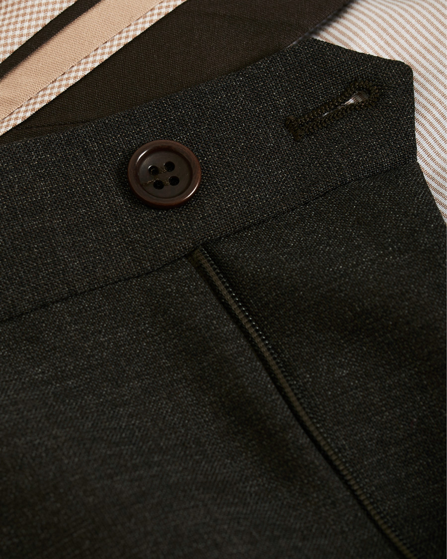 Herren | Hosen | Morris Heritage | Carl Double Pleated Wool Trousers Brown