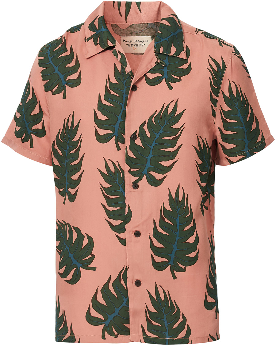 Herren | Hemden | Nudie Jeans | Arvid Leaf Short Sleeve Shirt Apricot