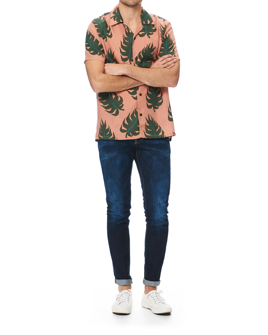 Herren | Hemden | Nudie Jeans | Arvid Leaf Short Sleeve Shirt Apricot
