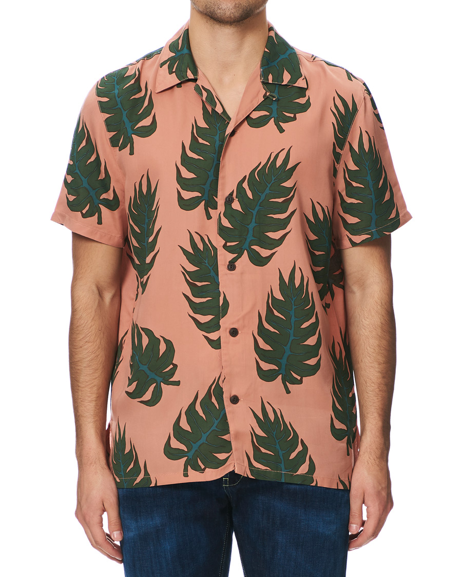 Herren | Hemden | Nudie Jeans | Arvid Leaf Short Sleeve Shirt Apricot