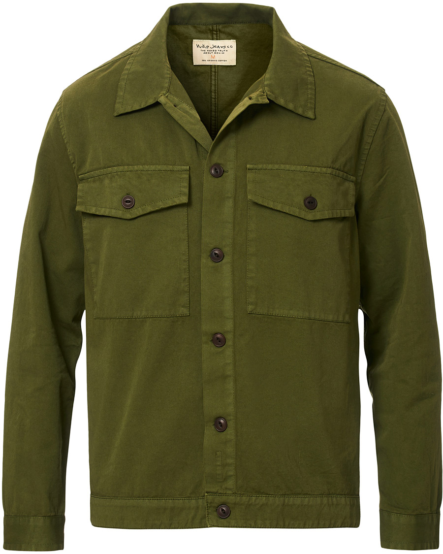 Herren | Hemden | Nudie Jeans | Colin Utility Overshirt Green