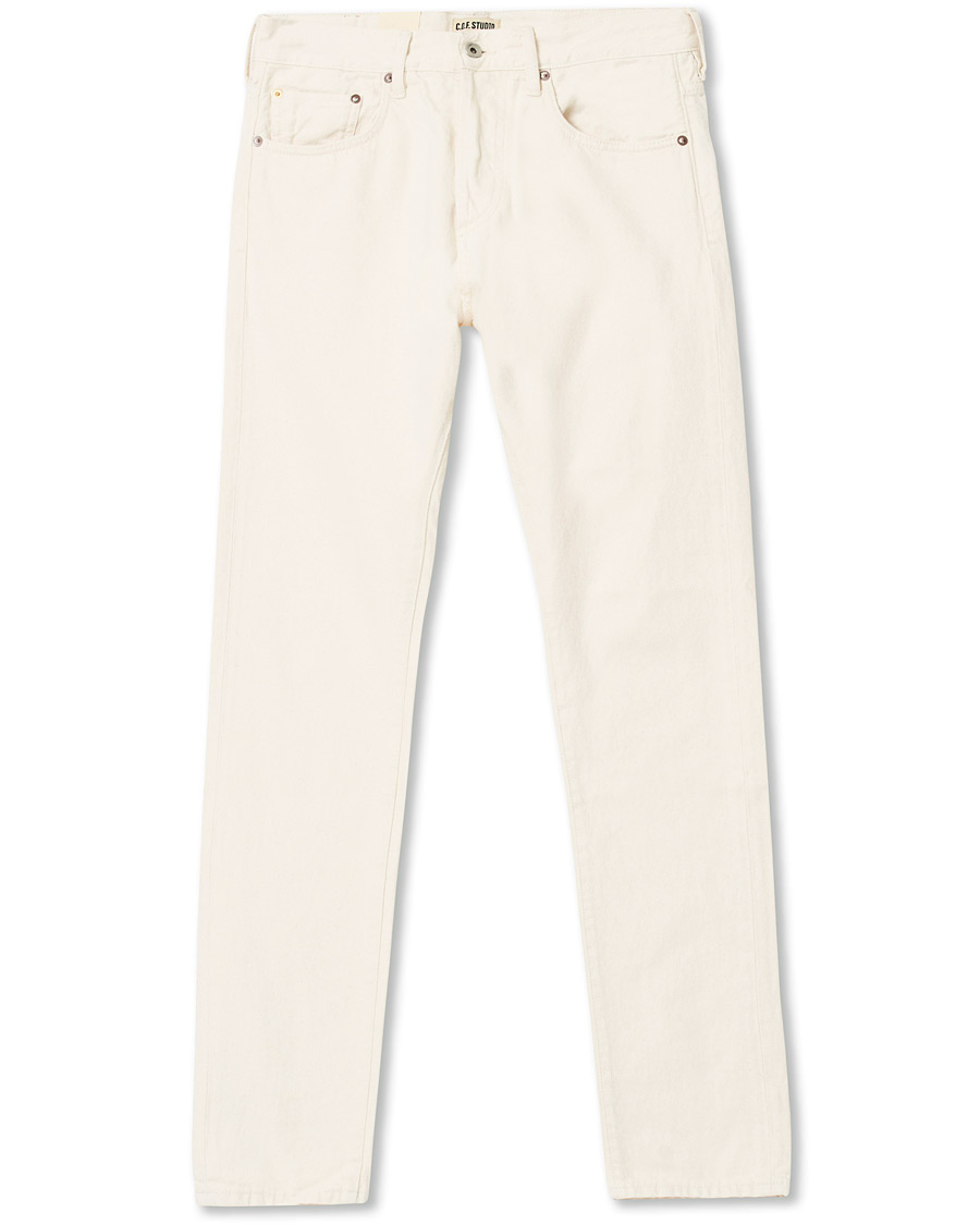 Herren | Jeans | C.O.F. Studio | M7 Tapered Stretch Jeans Cotton Beige