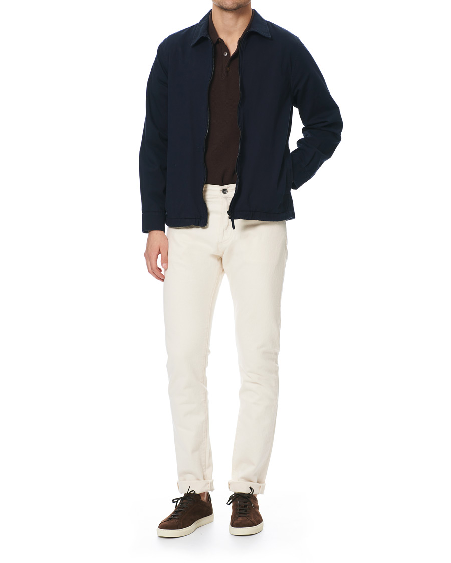 Herren | Jeans | C.O.F. Studio | M7 Tapered Stretch Jeans Cotton Beige