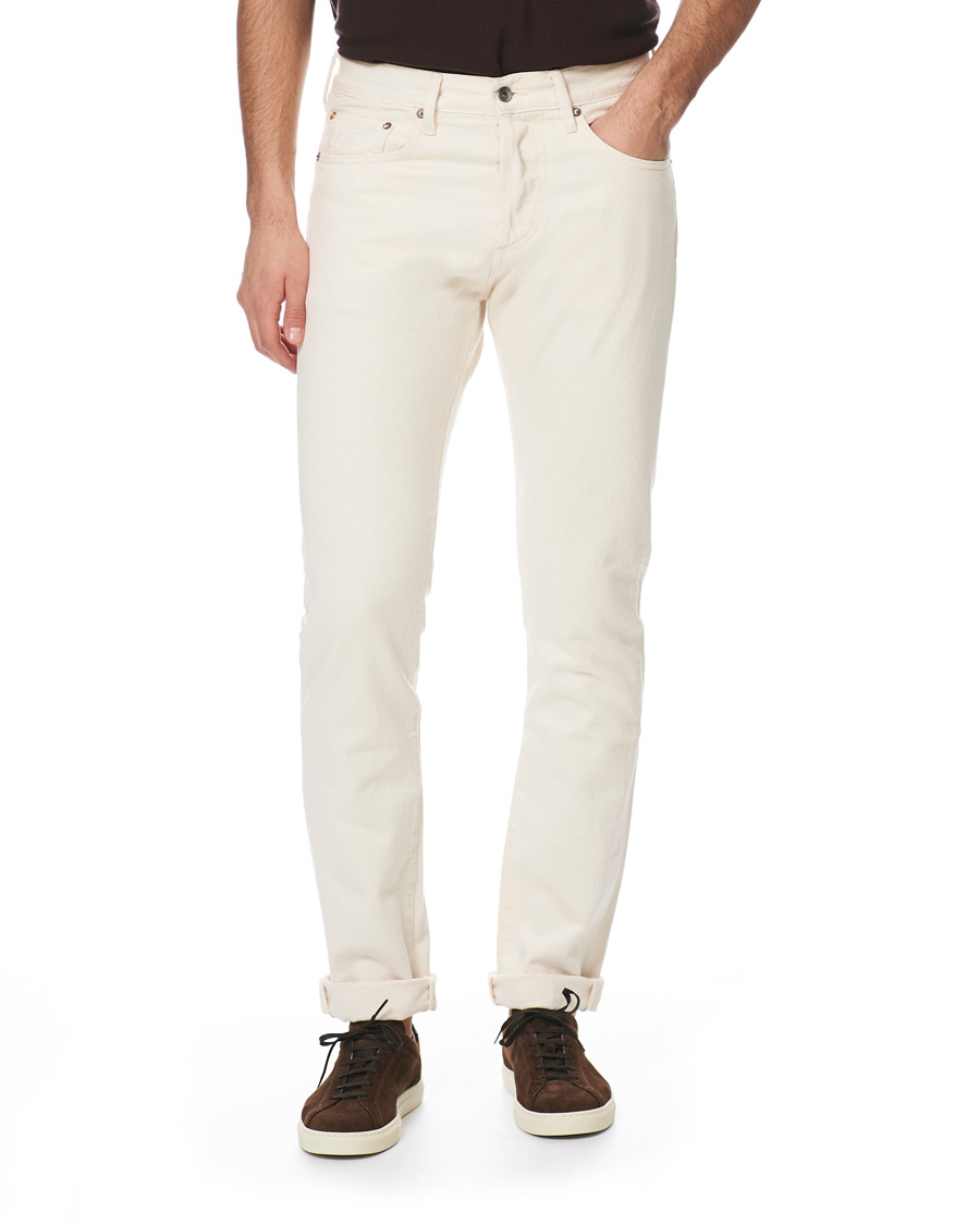 Herren | Jeans | C.O.F. Studio | M7 Tapered Stretch Jeans Cotton Beige
