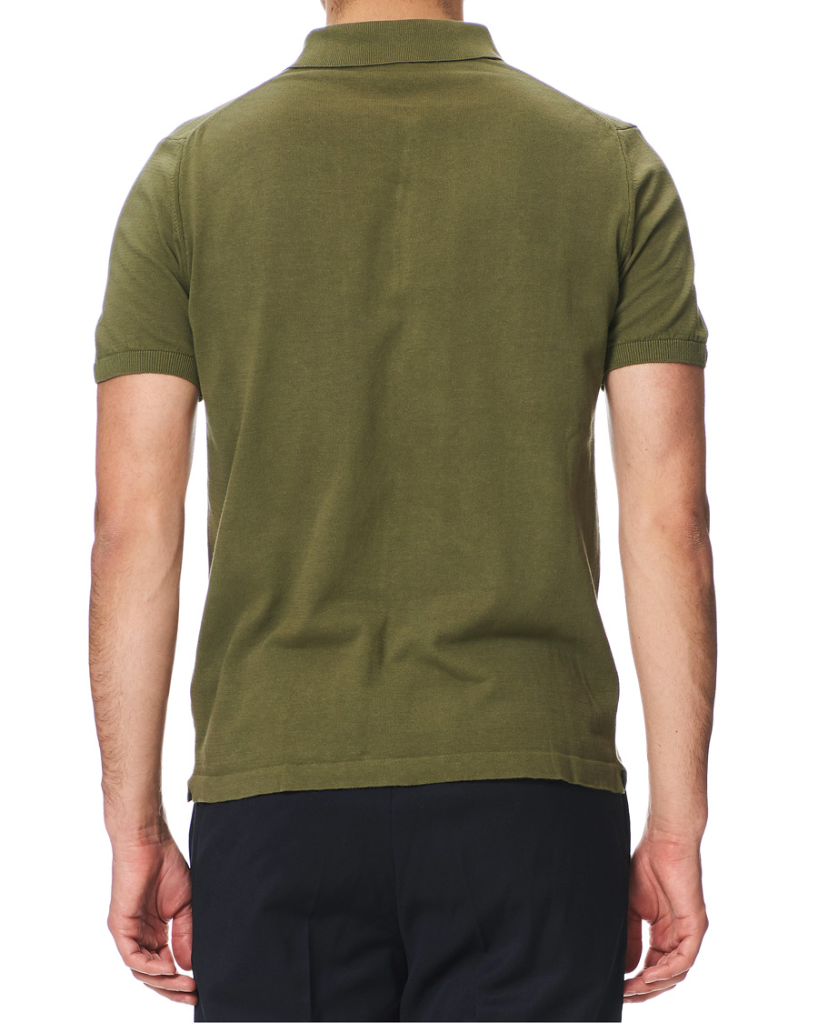 Herren | Pullover | Oscar Jacobson | Celvin Short Sleeve Cotton Poloshirt Green