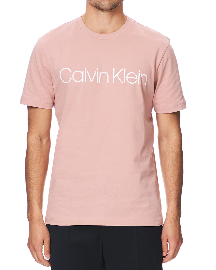 Herren | T-Shirts | Calvin Klein | Front Logo Crew Neck Tee Muted Pink