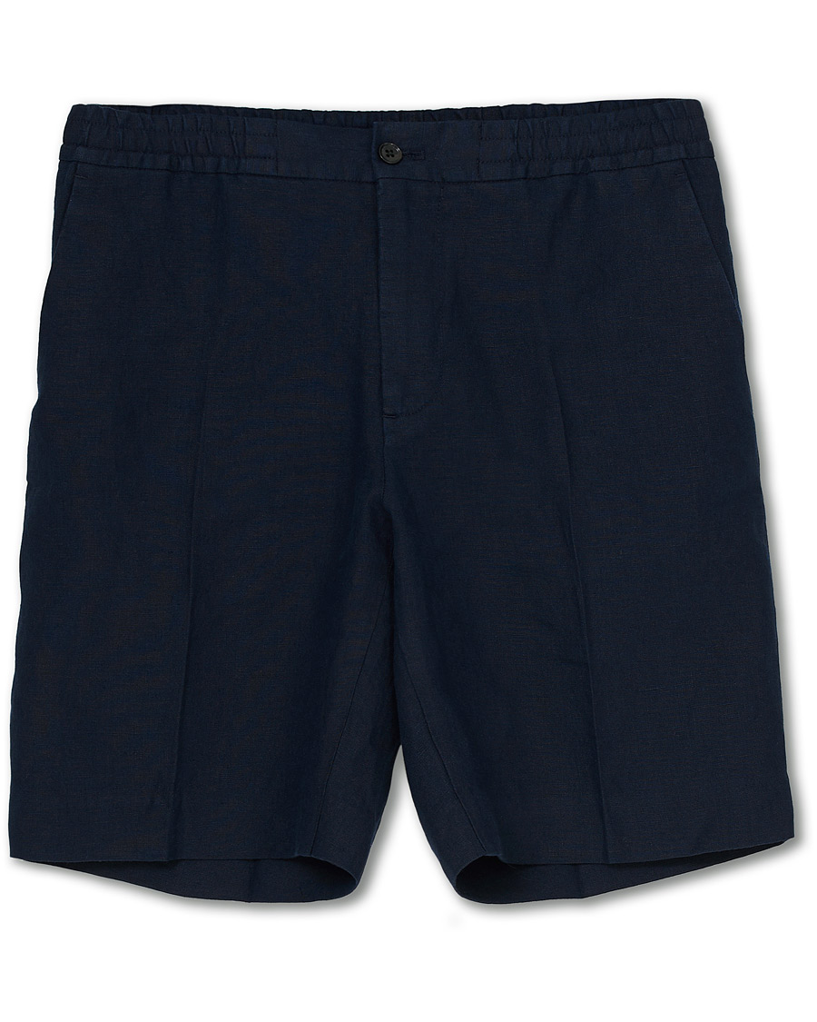 Herren | Shorts | J.Lindeberg | Sasha Linen Drawstring Shorts Navy
