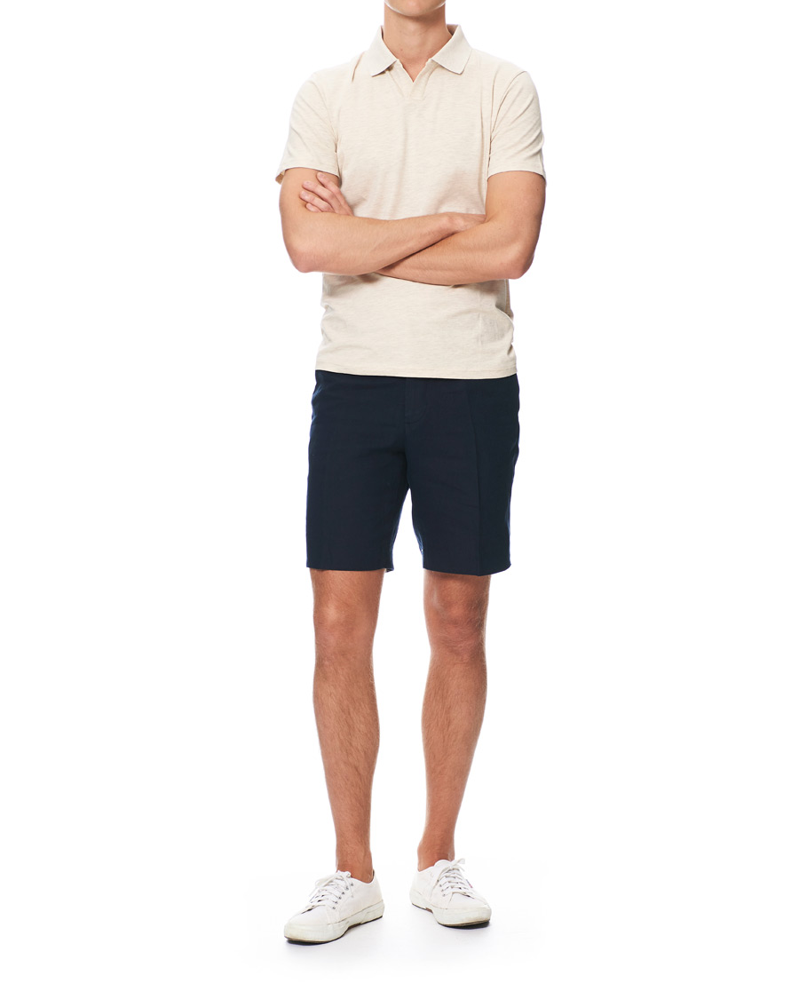 Herren | Shorts | J.Lindeberg | Sasha Linen Drawstring Shorts Navy
