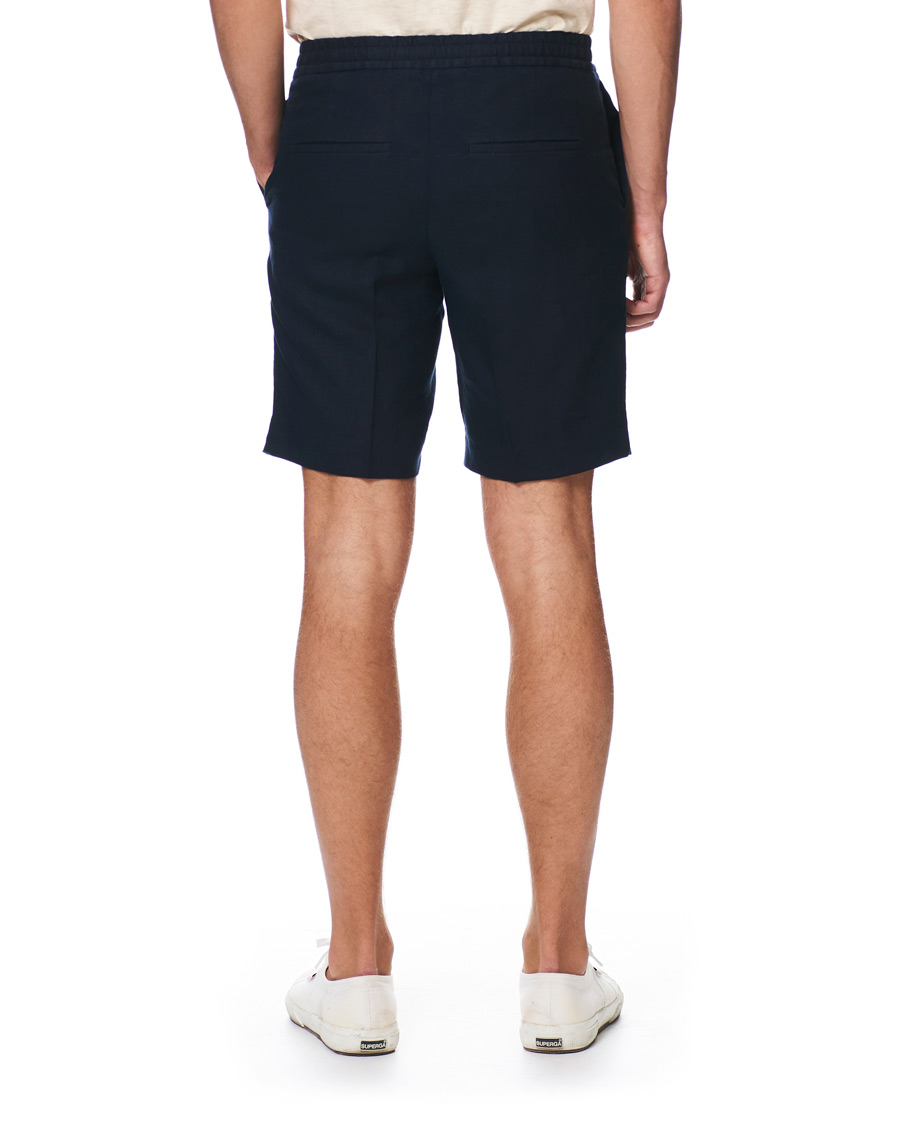 Herren | Shorts | J.Lindeberg | Sasha Linen Drawstring Shorts Navy