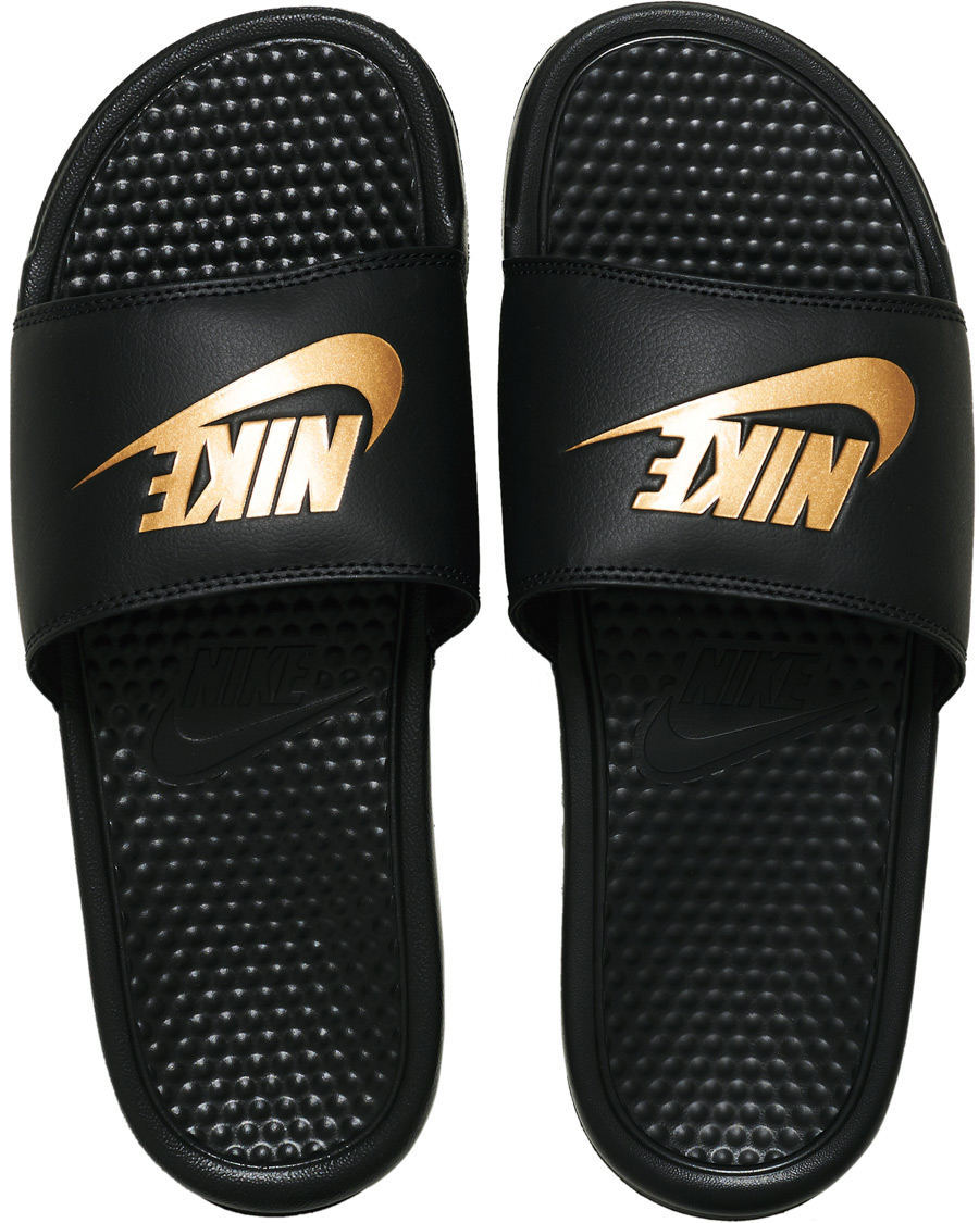Herren | Nike Benassi JDI Slides Black/Gold | Nike | Benassi JDI Slides Black/Gold