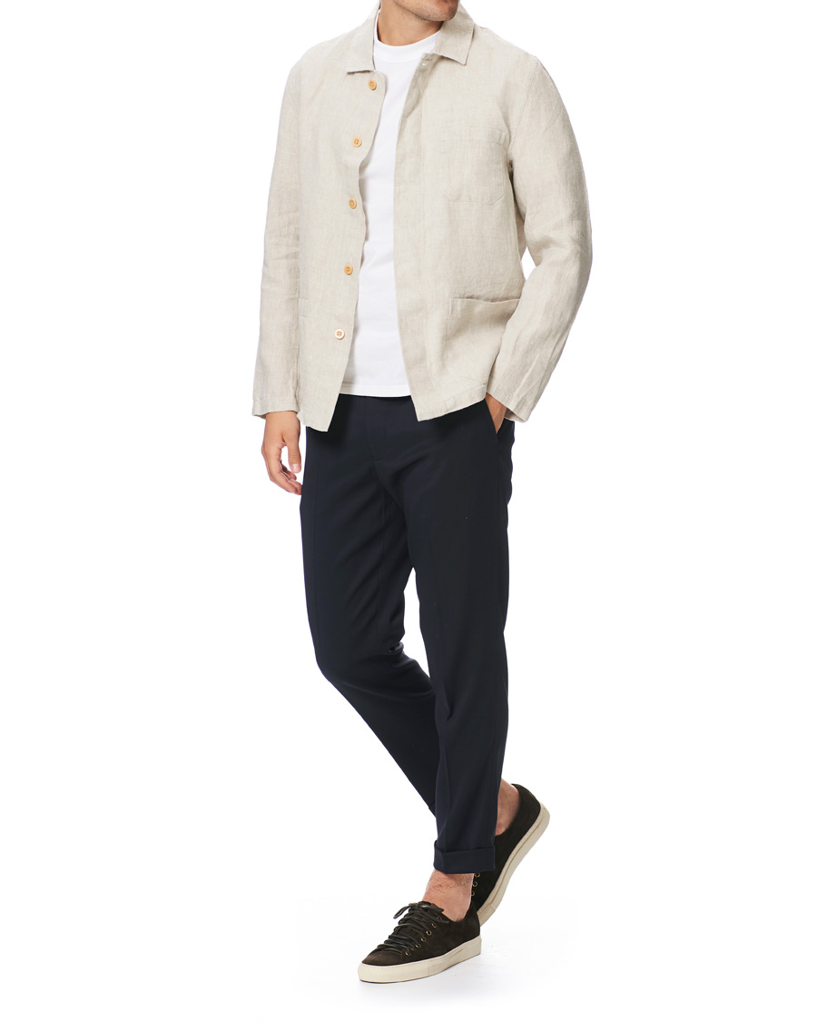 Herren | Hemden | NN07 | Oscar Linen Blazer Overshirt Oat