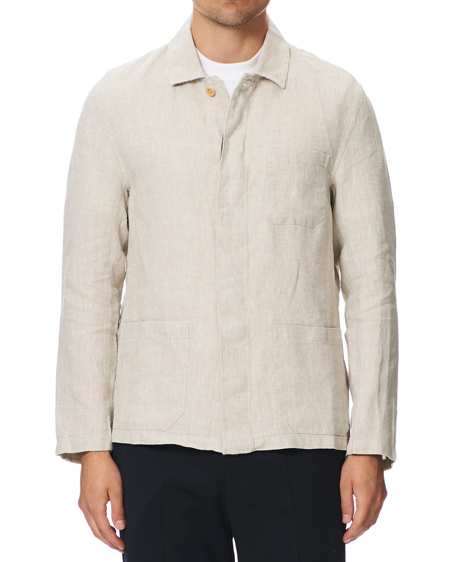 Herren | Hemden | NN07 | Oscar Linen Blazer Overshirt Oat