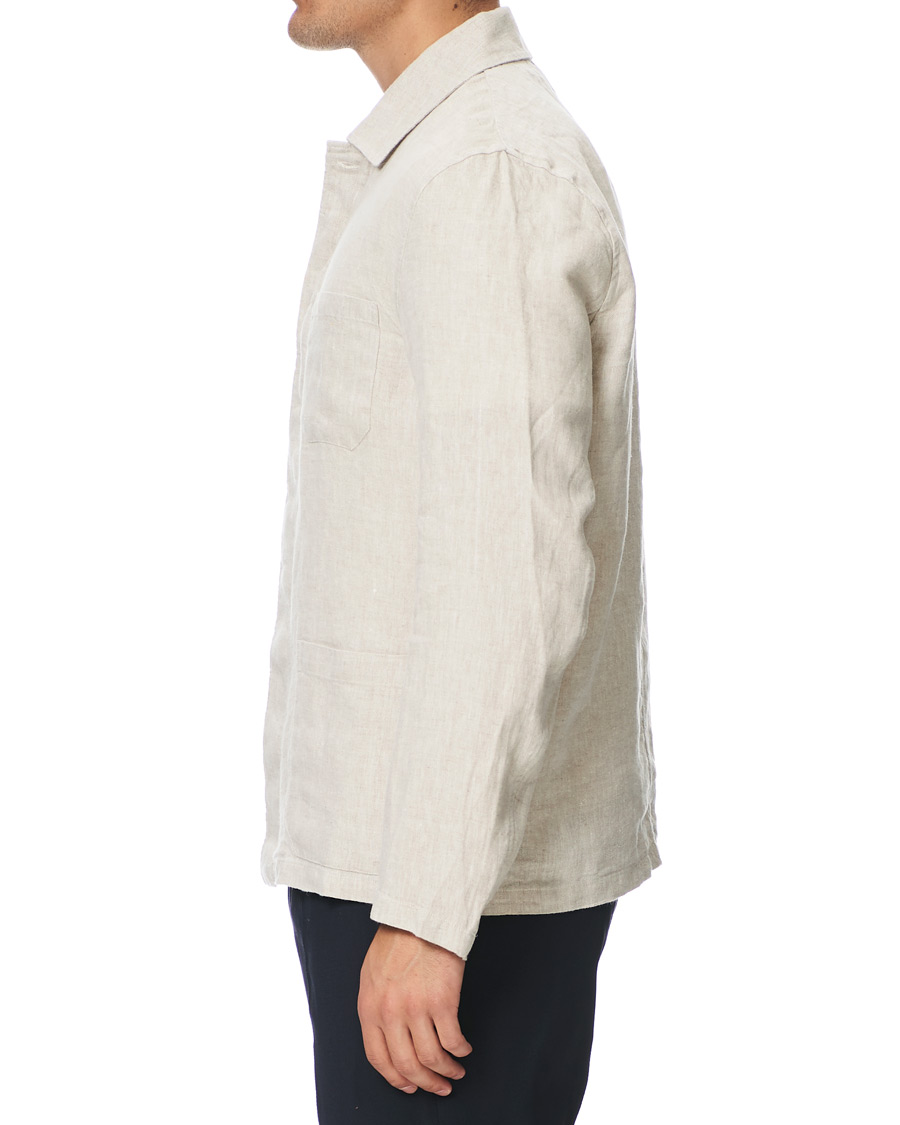Herren | Hemden | NN07 | Oscar Linen Blazer Overshirt Oat